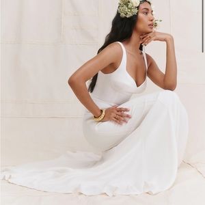 Reformation Lecce Dress Ivory